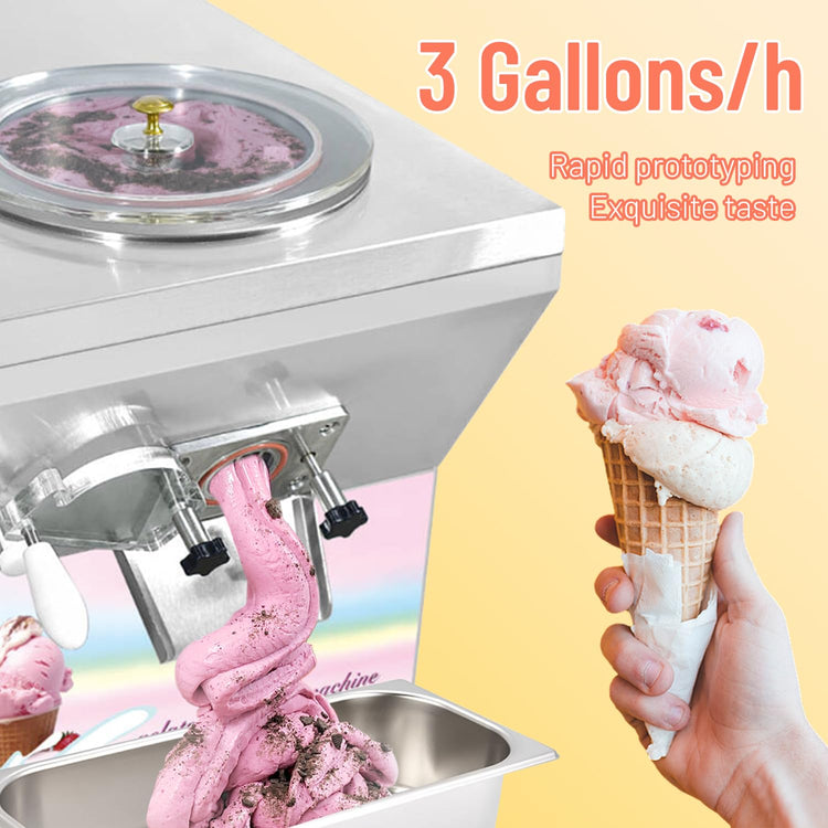 Commercial Hard Ice Cream Machine 3 Gal