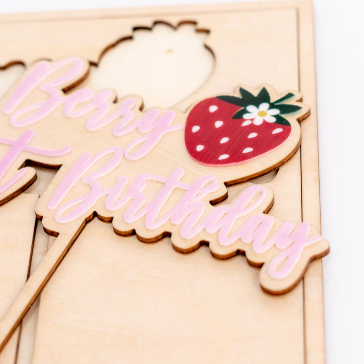 Berry First Birthday Cake Topper