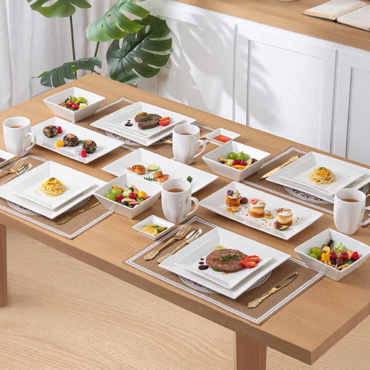 12 inch White Porcelain Serving Platters for Party (3 Count)