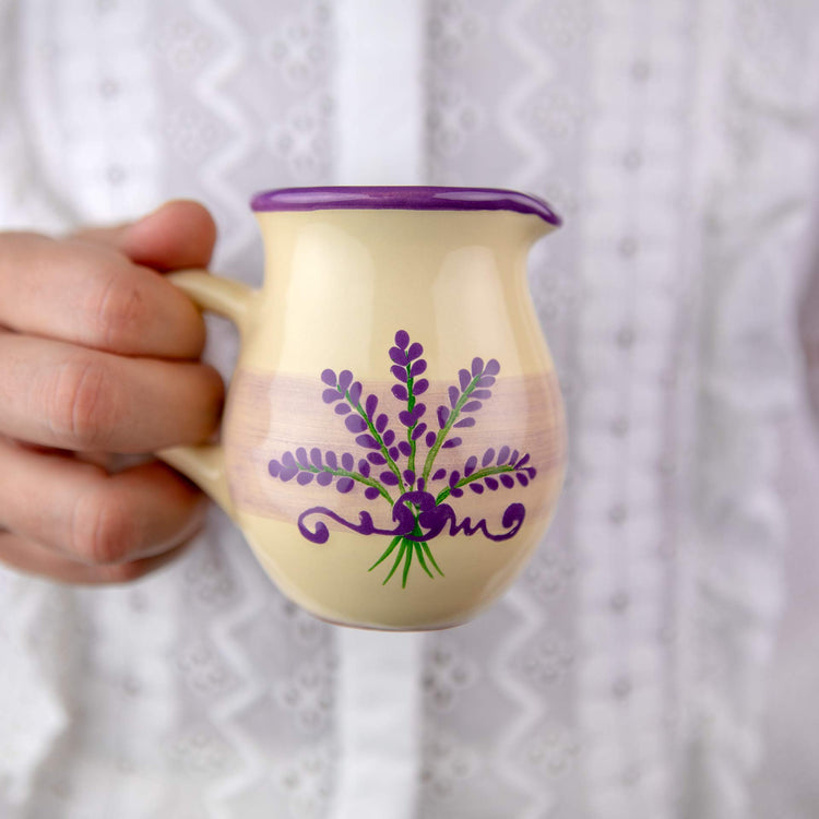 Handmade Lavender Floral Purple And Cream Small 150ml