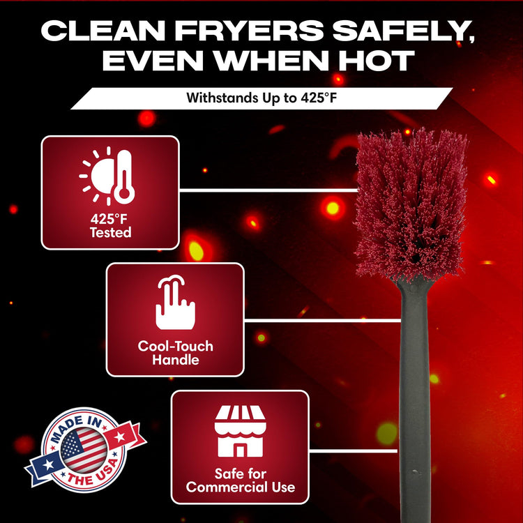 20" Deep Fryer Cleaning Brush by FryOilSaver Co