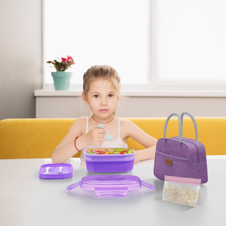 Leakproof Bento Box & Insulated Lunch Bag Set for School and Work