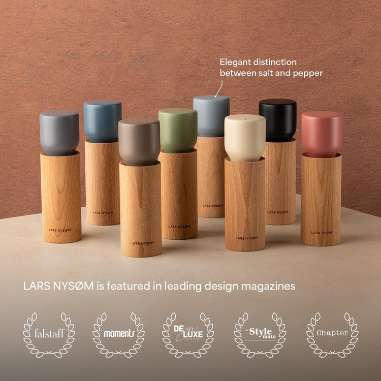 Wooden Salt and Pepper Grinder Set Manual with Tray