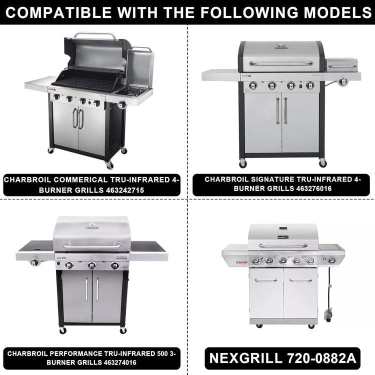 Grill Grates 17x9 1/2" for Charbroil Infrared Grill Grates 466242715,463242715,G541-0016-W2,466242815,463242716,463276016,466242816,463255020,463257520,for Charbroil TRU-Infrared Replacement Parts