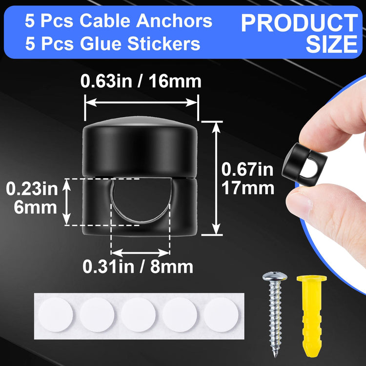 5 Sets Charger Holders for Cords (5 Count)