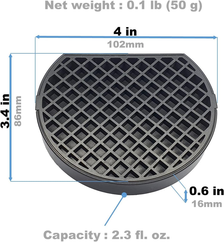 Coffee Drip Catcher 4 inches Small Drip Tray for Drink Dispenser Espresso Machine Carafe Tea Station Water Urn Durable ABS Plastic, Black, PDT0627S