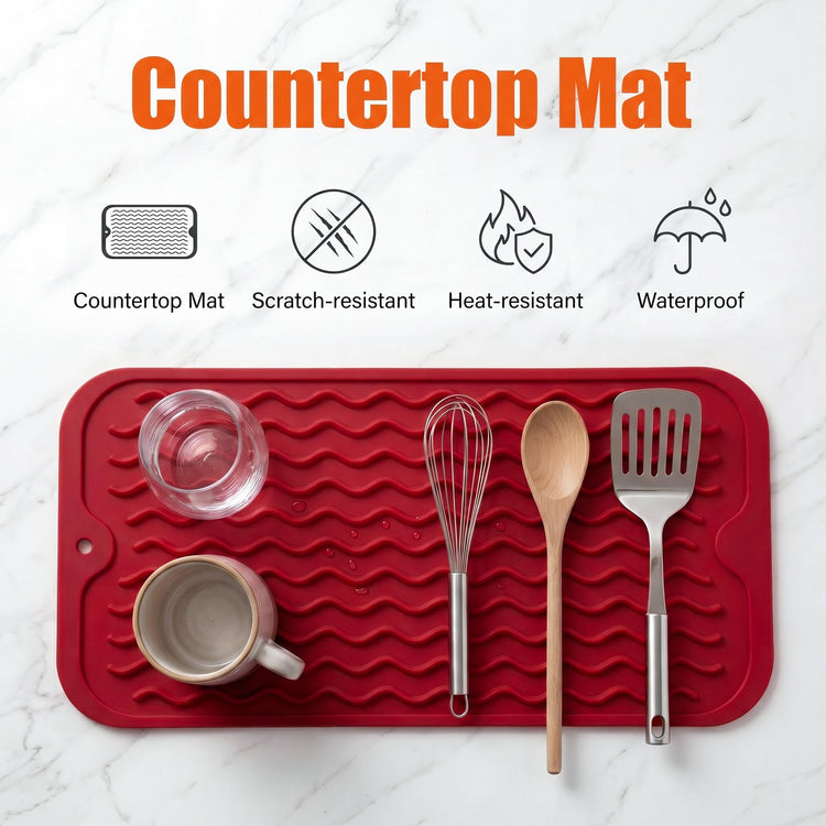 Silicone Dish Drying Mat for Multiple Usage