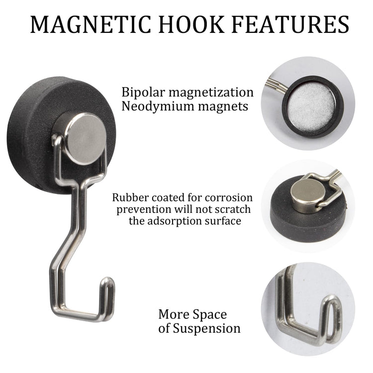 Rare Earth Strong Magnetic Hooks (12 Count)