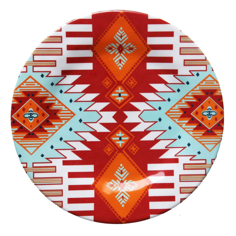 Southwest 14 Piece Melamine Plastic Dinnerware Set with Plates