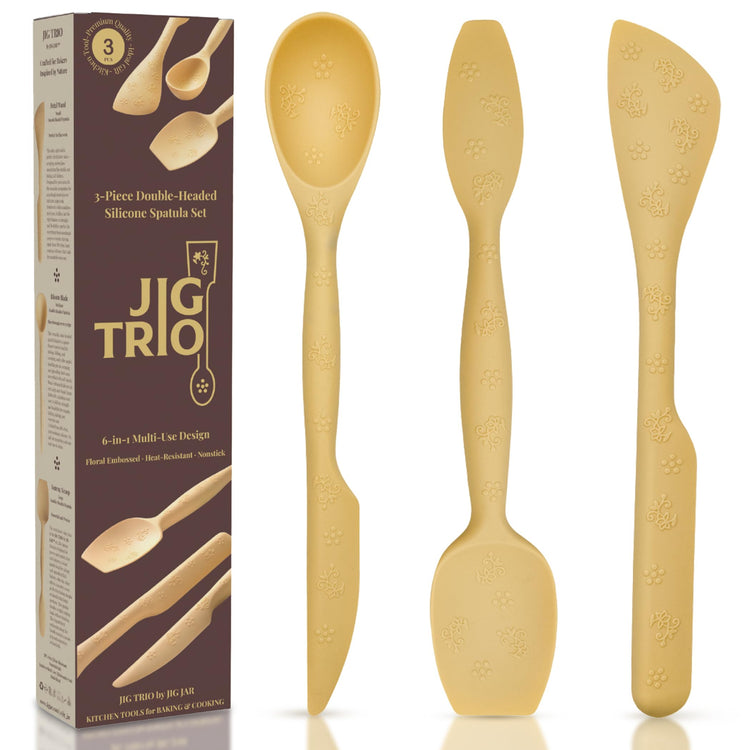 JIG TRIO Double Headed Silicone Spatula Set (3 Count)