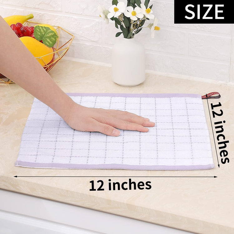 100% Cotton Terry Kitchen Dish Cloths (8 Count)