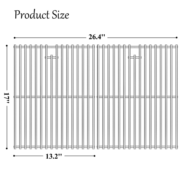 17" SUS304 Stainless Steel Grill Cooking Grates for Home Depot