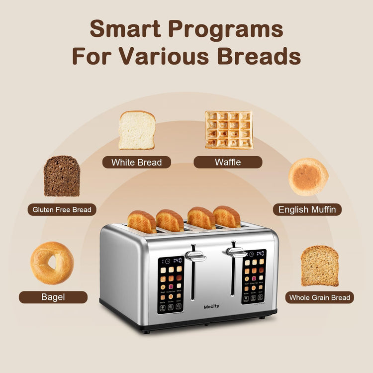 4 Slice Toaster with Touch Screen Control