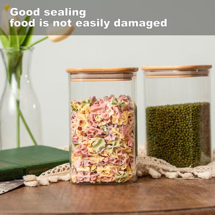 6 Pack Glass Food Storage Jars 37 oz (6 Count)