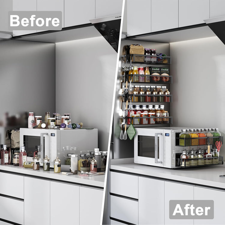 Magnetic Spice Rack for Refrigerator (6 Count)