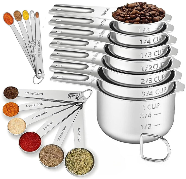 18PCS Measuring Cups and Spoons Set (18 Count)