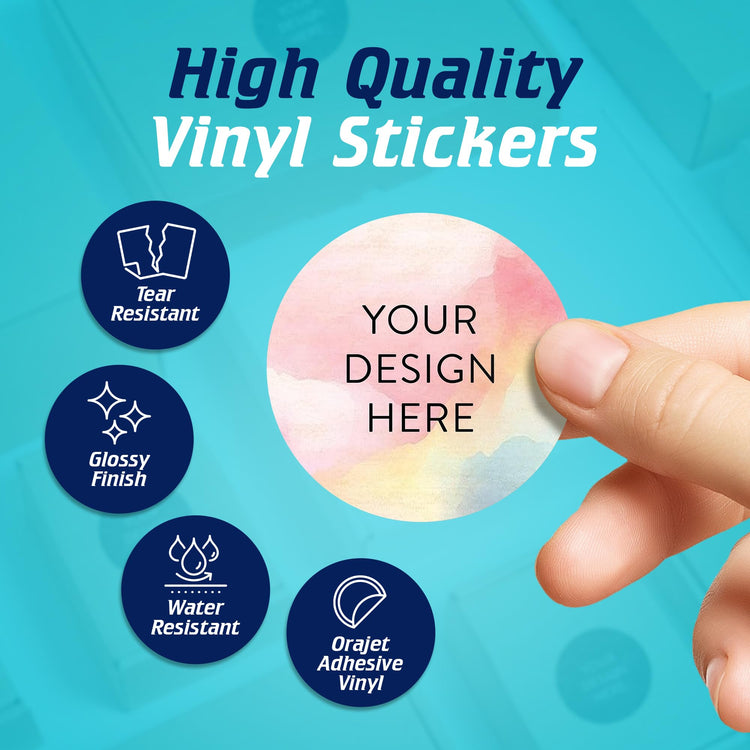 Custom Vinyl Stickers Your Image (100 Count)