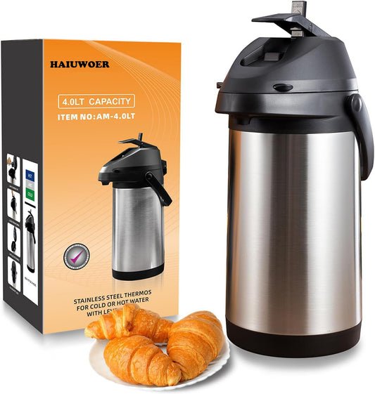 135 oz&4L Airpot Coffee Carafe Thermal for Keeping Hot