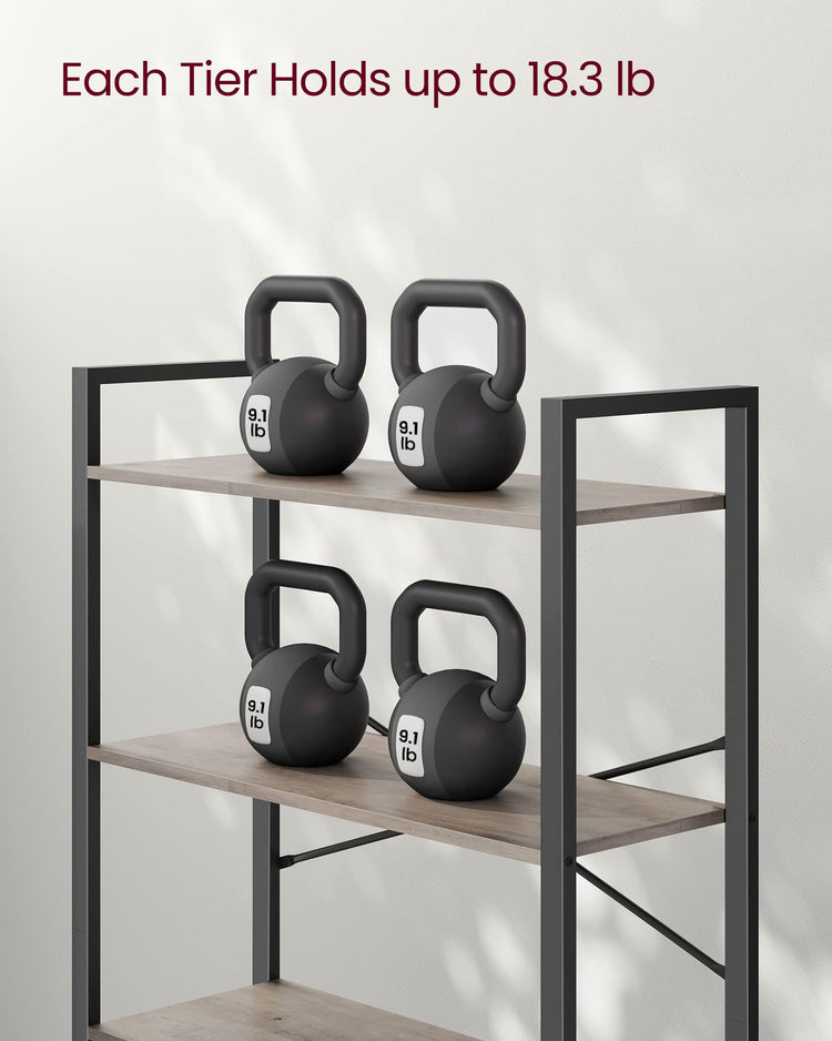 6 Tier Bookshelf with Steel Frame