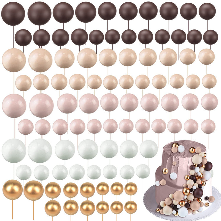 108 Pcs Balls Cake Topper