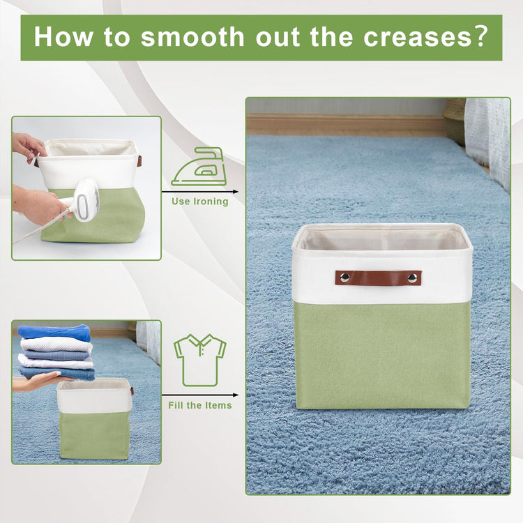 Collapsible Fabric Storage Cubes 11x11 Cube Storage Bins (4 Count)