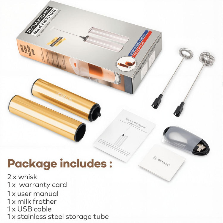 Rechargeable Electric Milk Frother Handheld