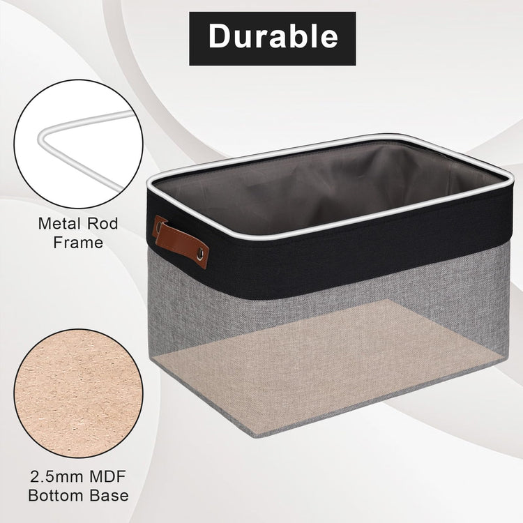 Storage Bins Large Fabric Storage Baskets for Shelves 3 Pack (3 Count)