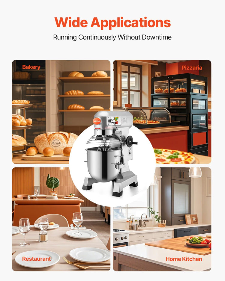 15Qt Commercial Food Mixer with Timing Function