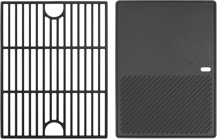 17" Grill Grates and Griddle for Nexgrill Grill Parts 720-0830H 720-0783E Nexgrill Replacement Parts 5 Burner 720-0888N 720-0888 720-0697, Grill Parts for Kenmore, Uniflame and More