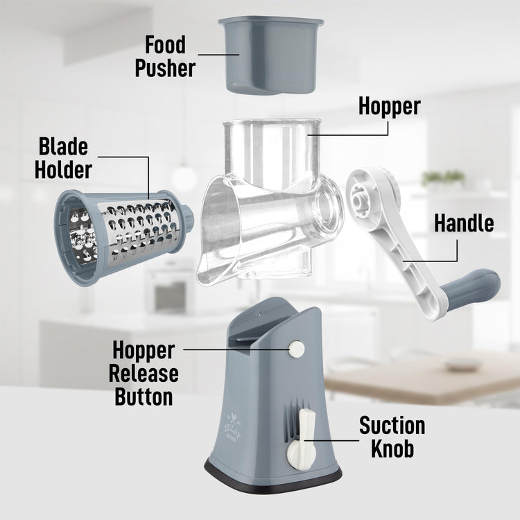 Rotary Cheese Grater 5 Blade Cheese Shredder