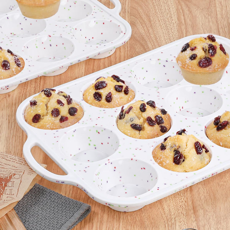 Silicone Muffin Pan with Metal Frame (2 Count)