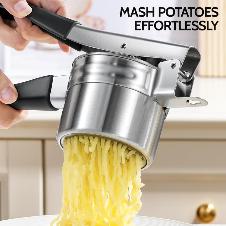 Potato Ricer Sopito Upgraded Stainless Steel Potato Masher with 3 Interchangeable Discs