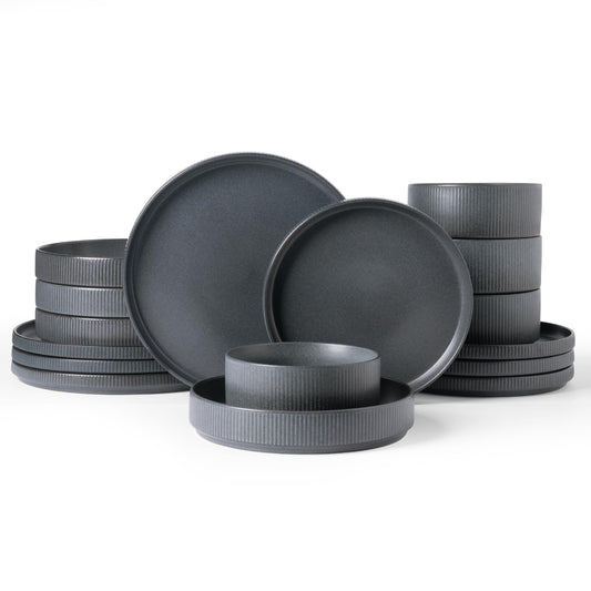 Star Stoneware Dinnerware Sets with Pasta Bowls (16 Count)