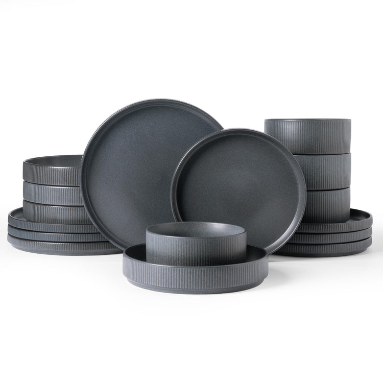 Star Stoneware Dinnerware Sets with Pasta Bowls (16 Count)
