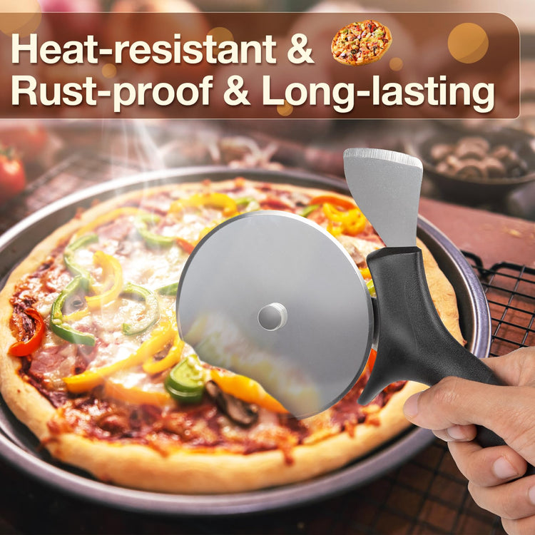 Professional Pizza Cutter & Crust Cutter 2 in 1