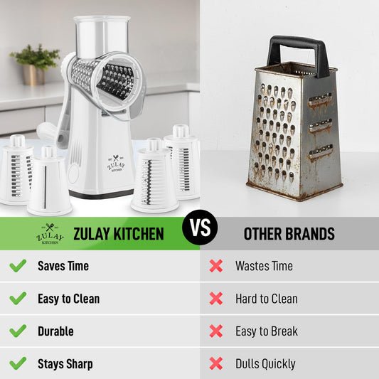 Rotary Cheese Grater 5 Blade Cheese Shredder