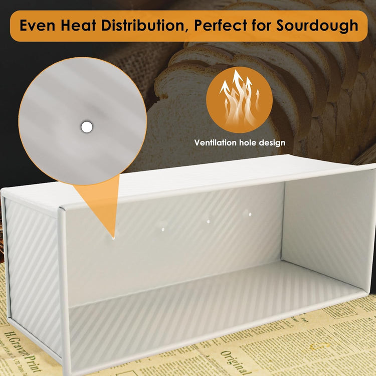 2 Pack 13x5 Pullman Loaf Pan & Lid (2 Count)