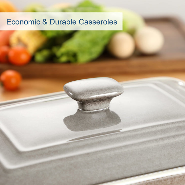4.5 Quart Ceramic Casserole Dish with Lid