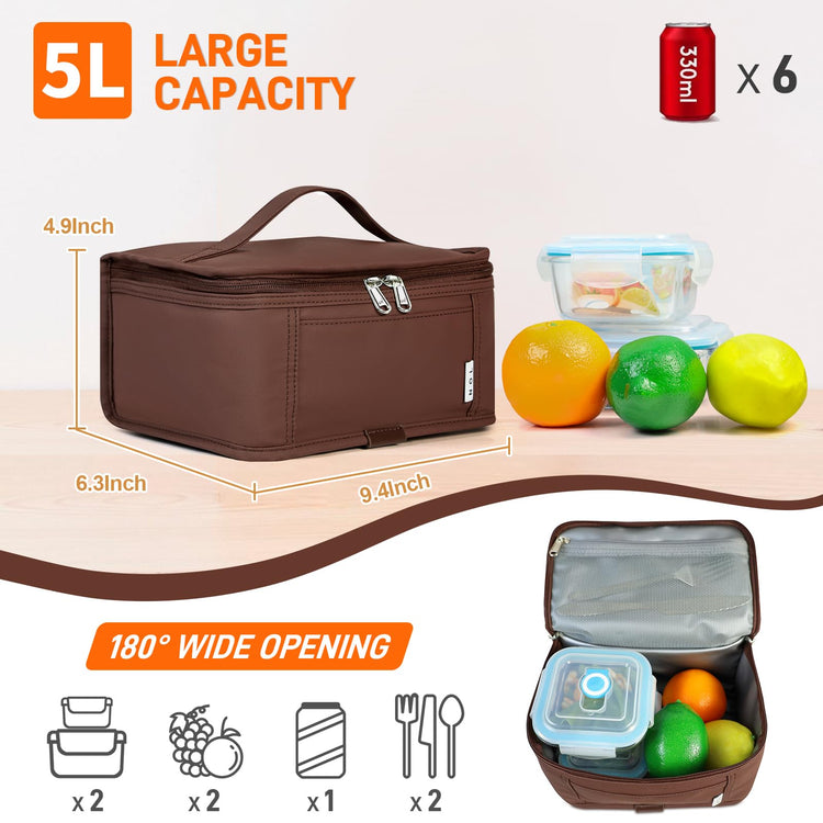 NOL Small Lunch Bag Mini Lunch Box Insulated Lunch Bag for Men