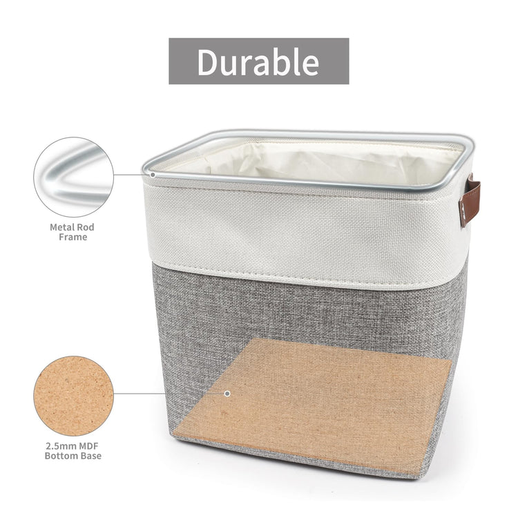 Collapsible Fabric Storage Cubes 11x11 Cube Storage Bins (4 Count)