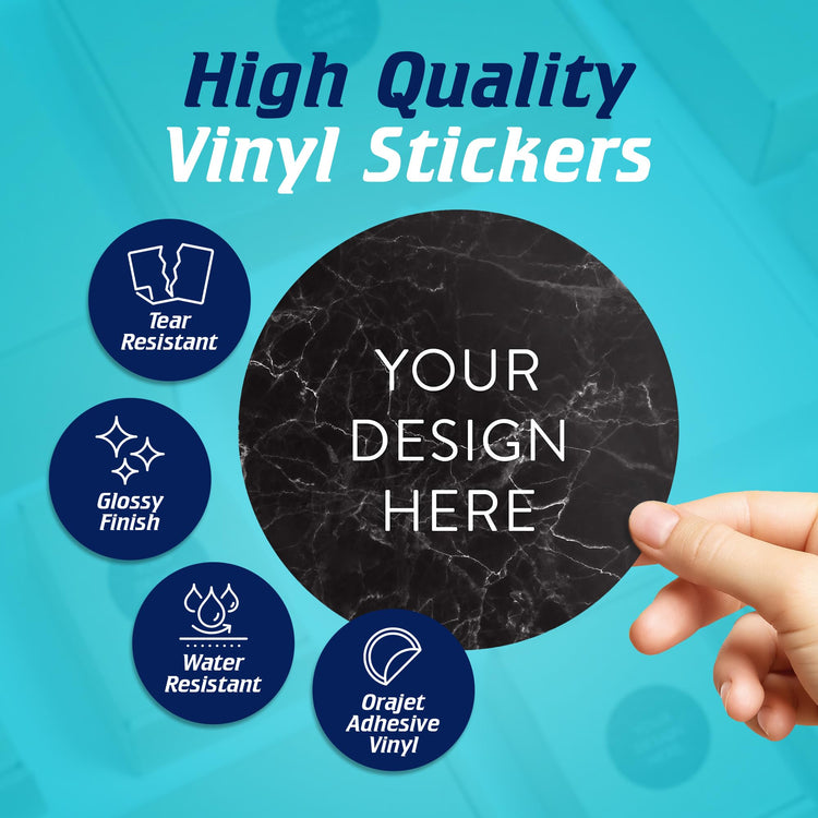 Custom Vinyl Stickers Your Image (100 Count)