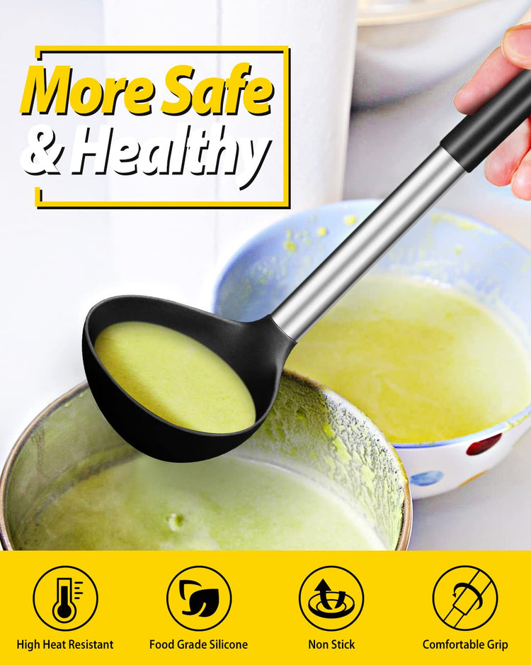 Silicone Ladle Spoon Kitchen Utensils (2 Count)