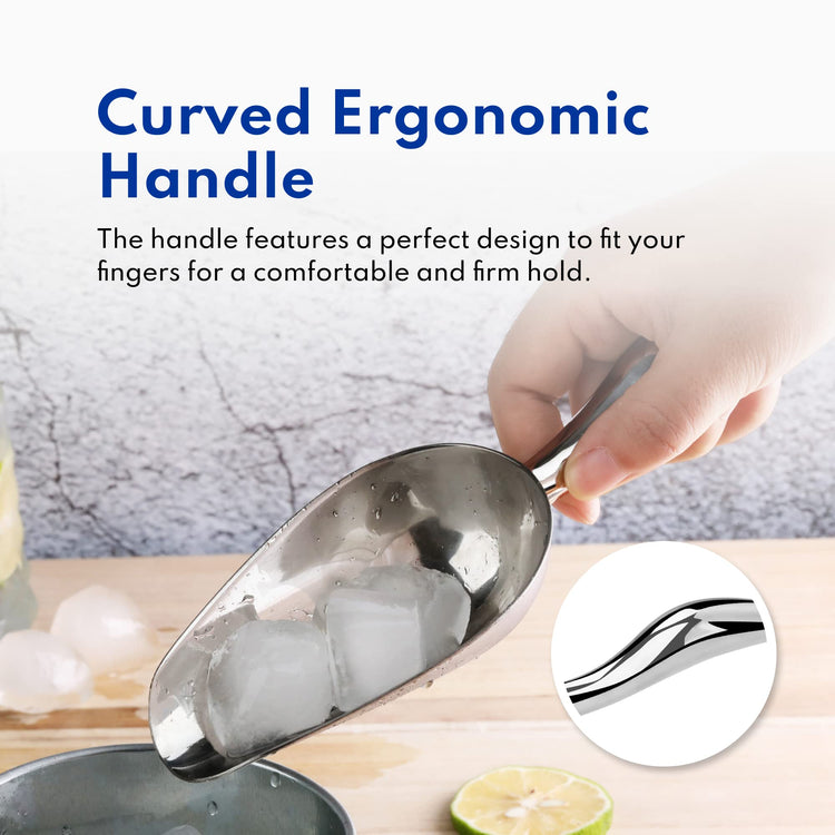 Restaurant Grade Stainless Steel Bar Ice Flour Utility Scoop