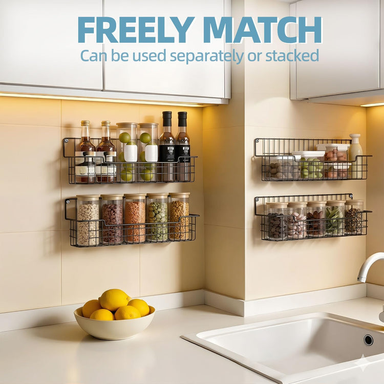 Spice Rack Wall Mount (4 Count)