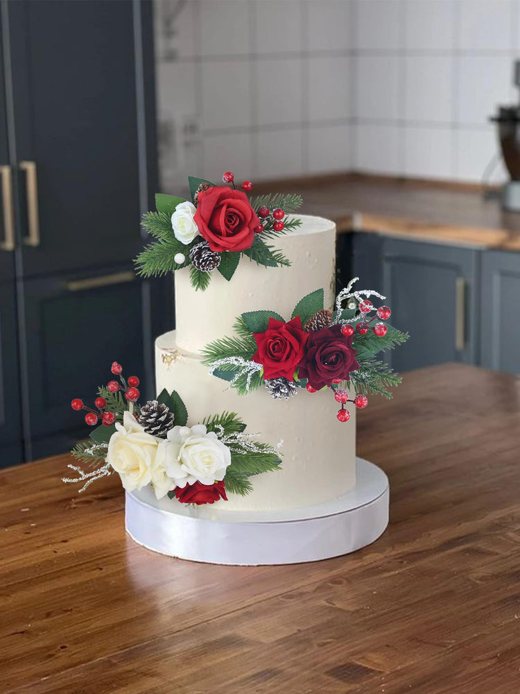 3Pcs Premade Cake Flowers (3 Count)