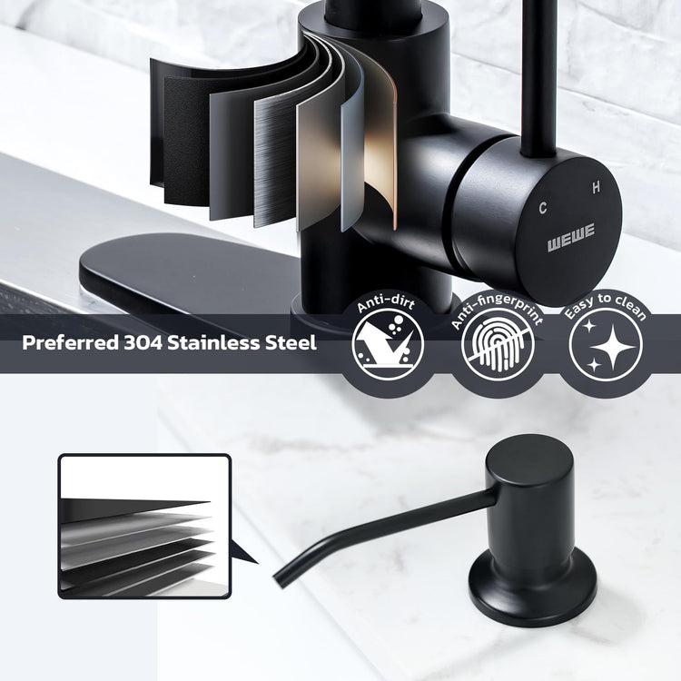 Kitchen Faucet with Soap Dispenser