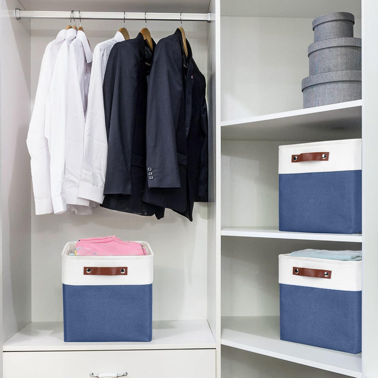 Collapsible Fabric Storage Cubes 11x11 Cube Storage Bins (4 Count)
