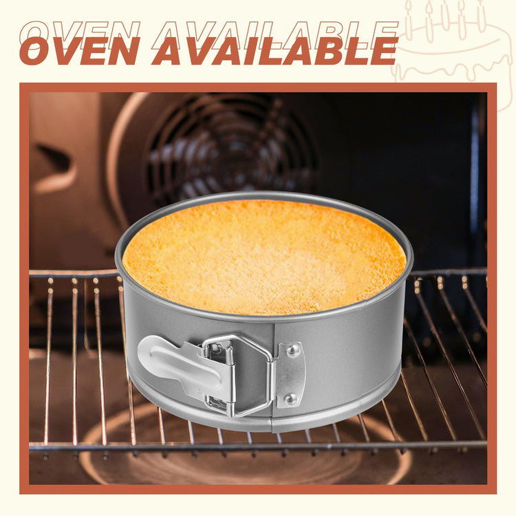 4 Pcs 4 Inch Non Stick Springform Pan with Removable Bottom Carbon Steel Round Springform Cheesecake Pan with Stainless Steel Spring Buckles for Baking Kitchens Restaurant (4 Count)