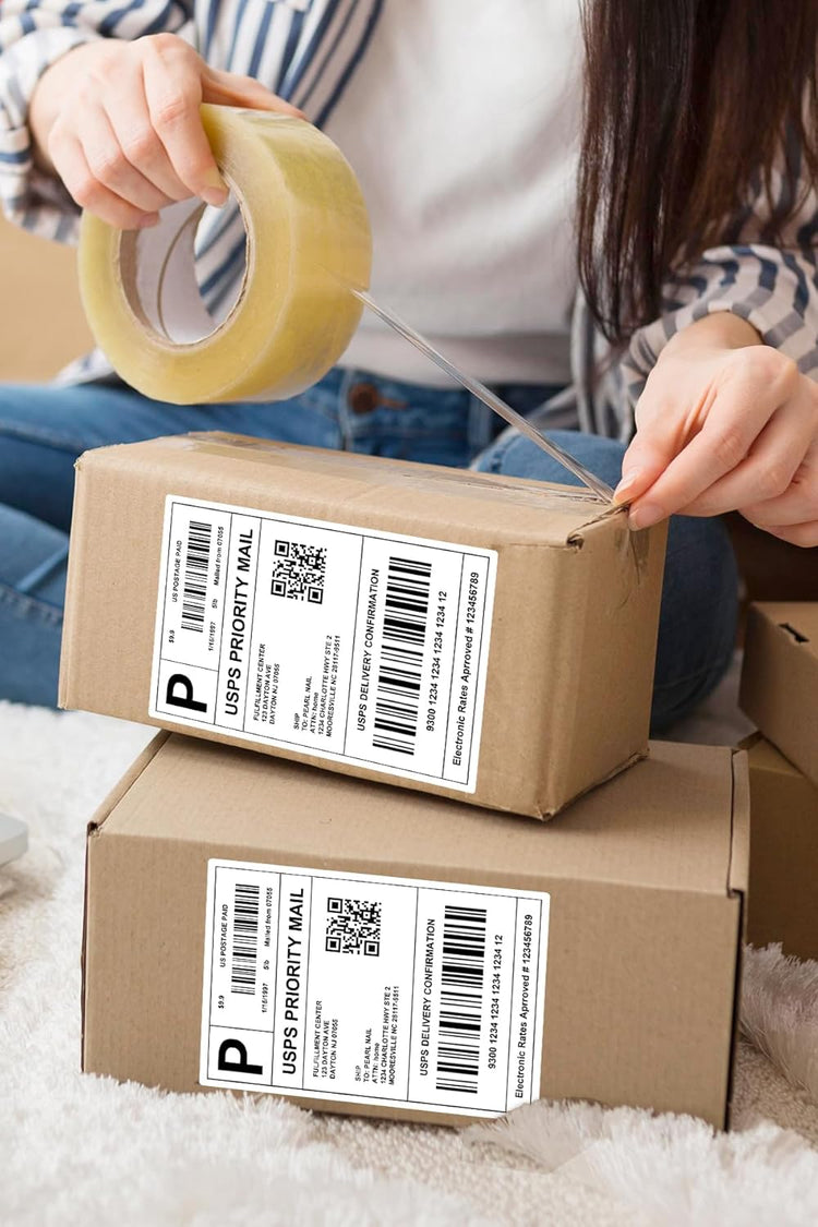 Bulk 4x6 Thermal Labels - 6000 Adhesive Labels | Smudge-Resistant & BPA-Free | Thermal Printer Compatible