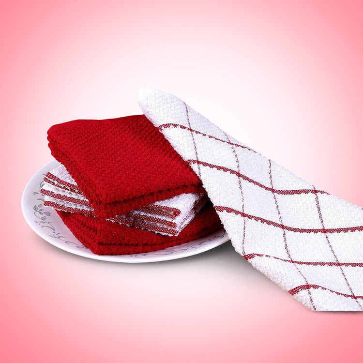 Cotton Kitchen Dish Cloths Set of 8 (8 Count)